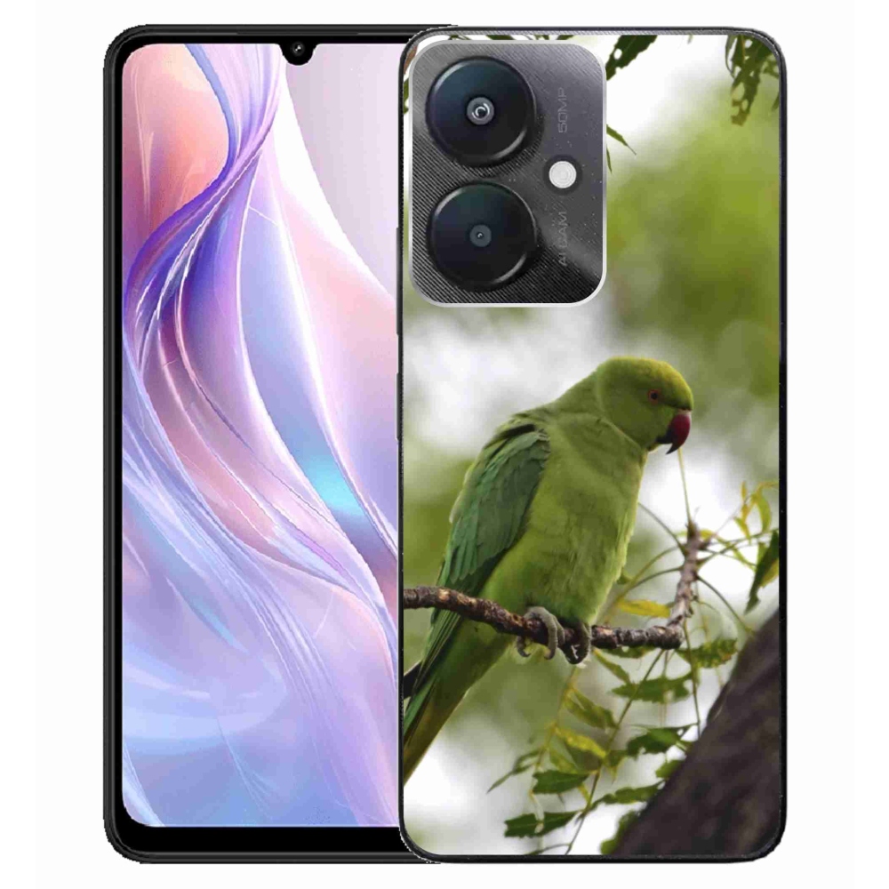 Gelový kryt mmCase na Xiaomi Redmi 13C 5G - zelený papoušek