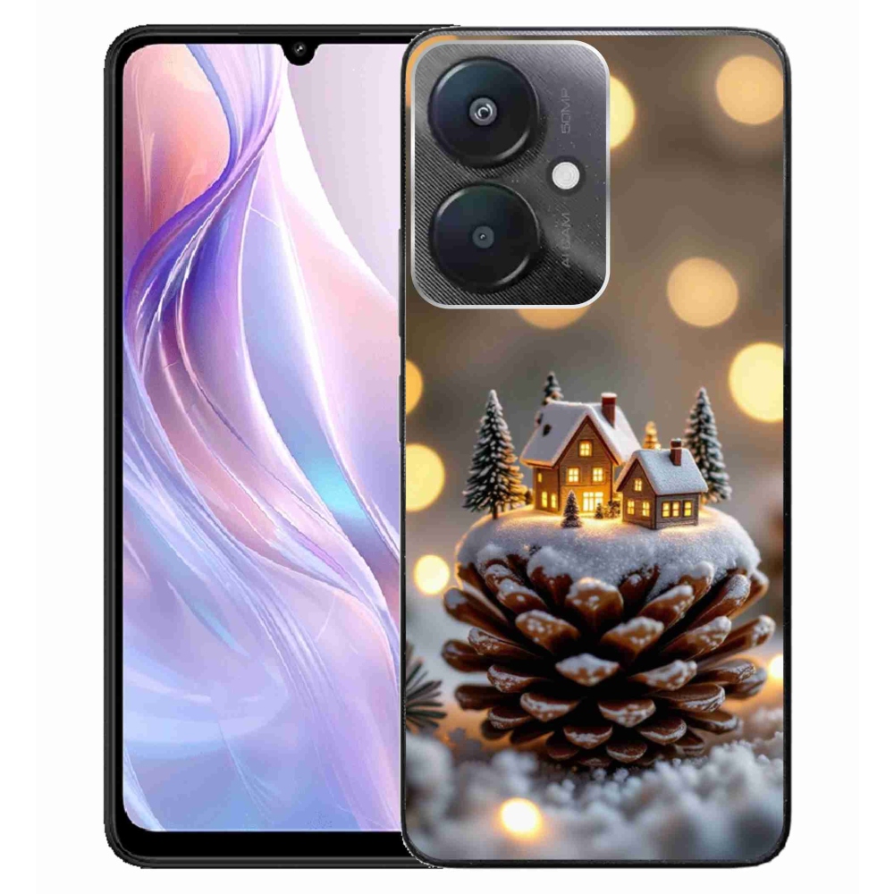 Gelový kryt mmCase na Xiaomi Redmi 13C 5G - zimní vesnička