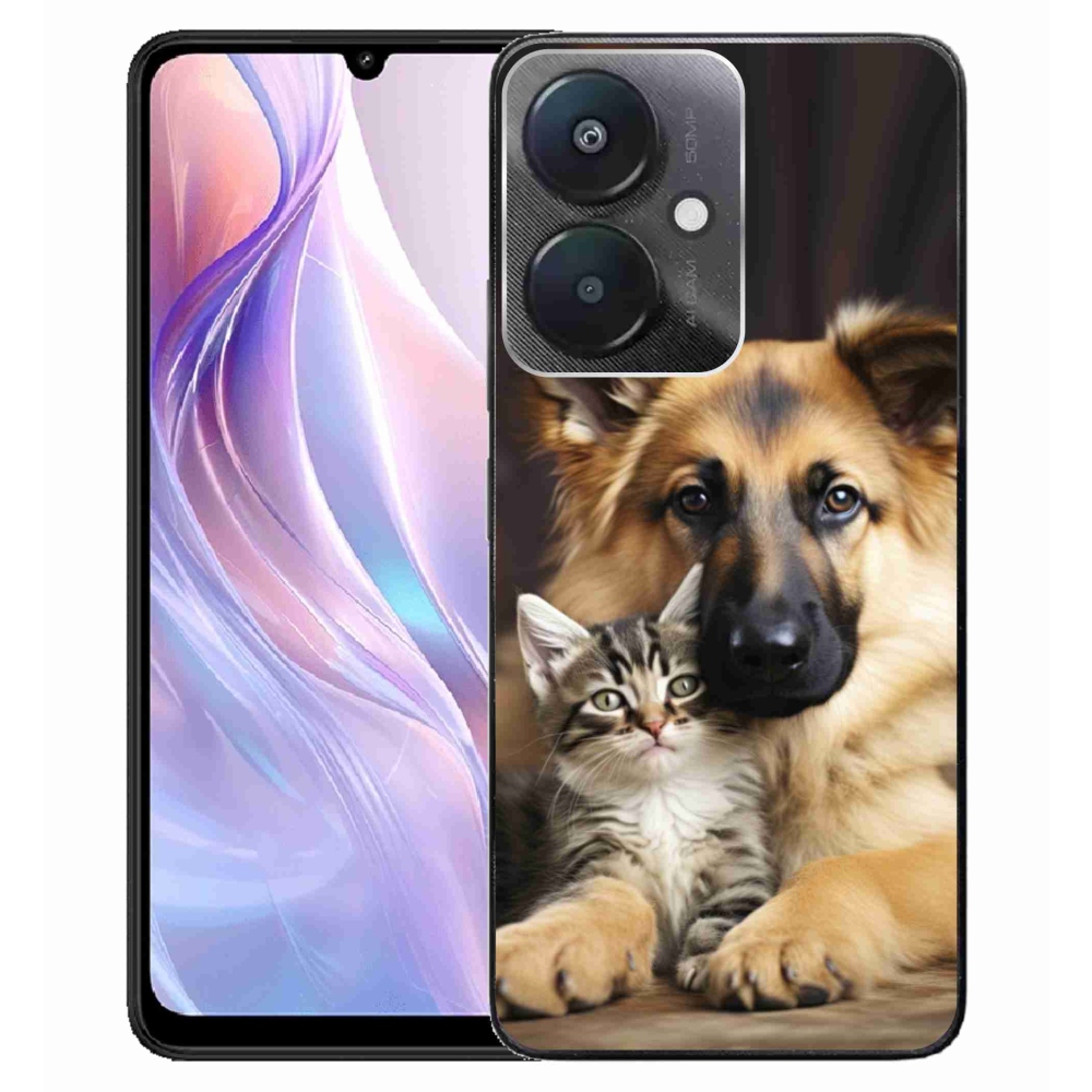 Gelový kryt mmCase na Xiaomi Redmi 13C 5G - zvířecí přátelství