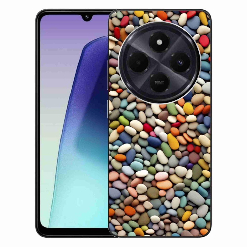 Gelový kryt mmCase na Xiaomi Redmi 14C/Poco C75 - barevné kamínky 2