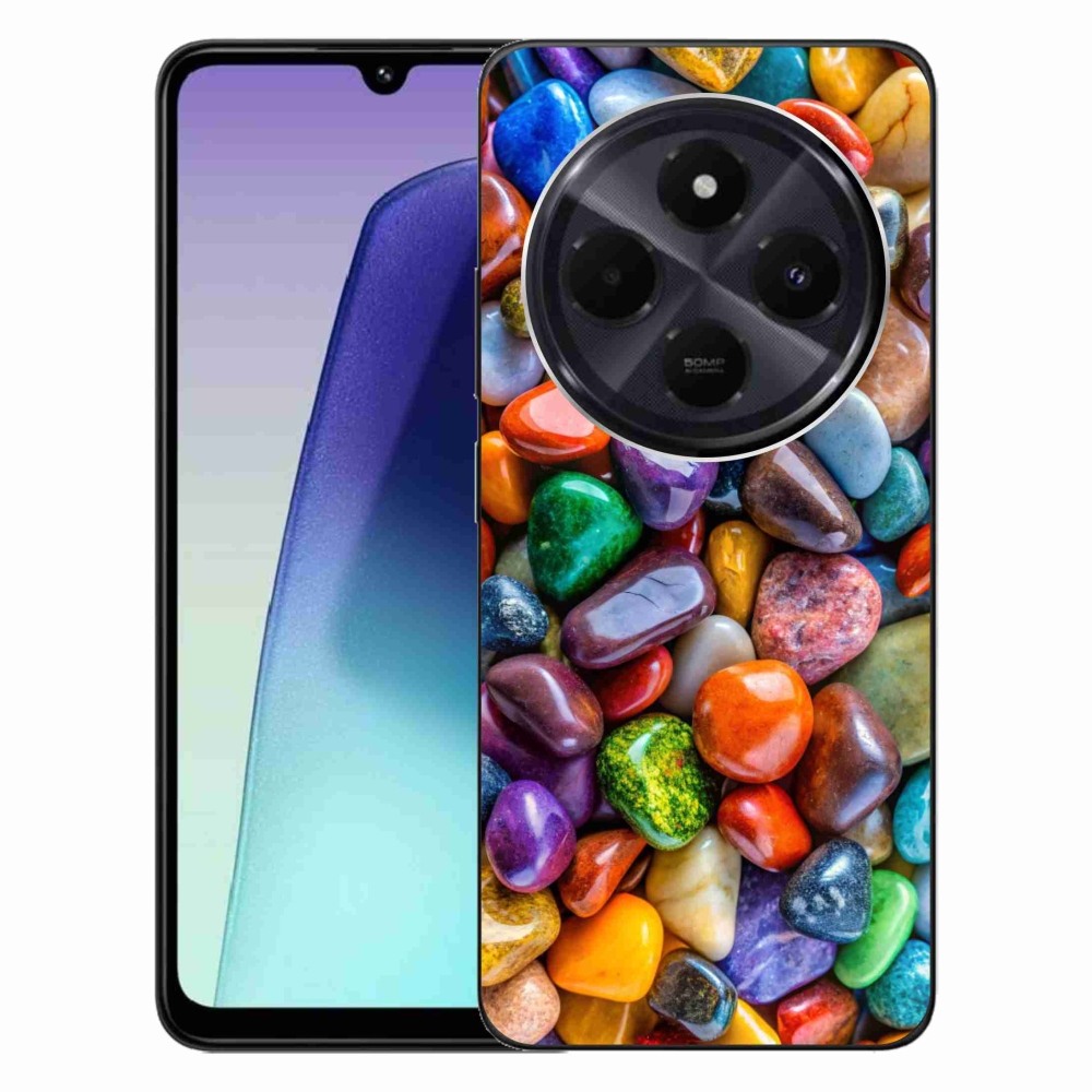 Gelový kryt mmCase na Xiaomi Redmi 14C/Poco C75 - barevné kamínky