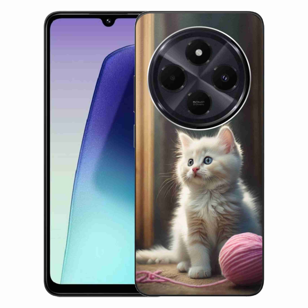 Gelový kryt mmCase na Xiaomi Redmi 14C/Poco C75 - bílé kotě 2