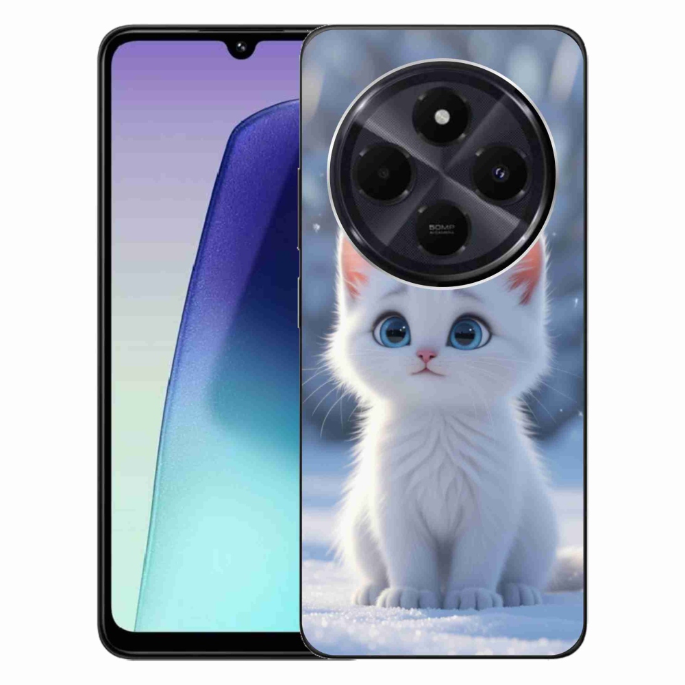 Gelový kryt mmCase na Xiaomi Redmi 14C/Poco C75 - bílé kotě 3