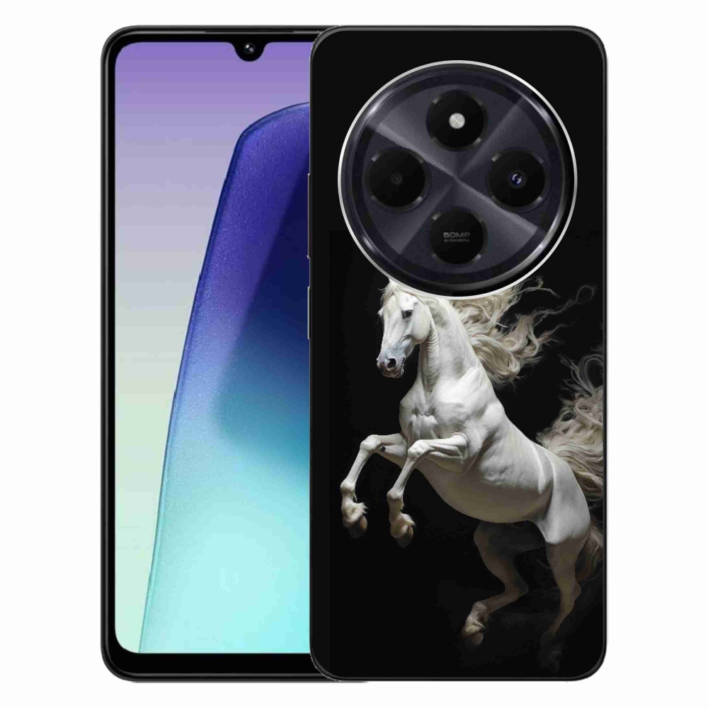 Gelový kryt mmCase na Xiaomi Redmi 14C/Poco C75 - bílý kůň 4