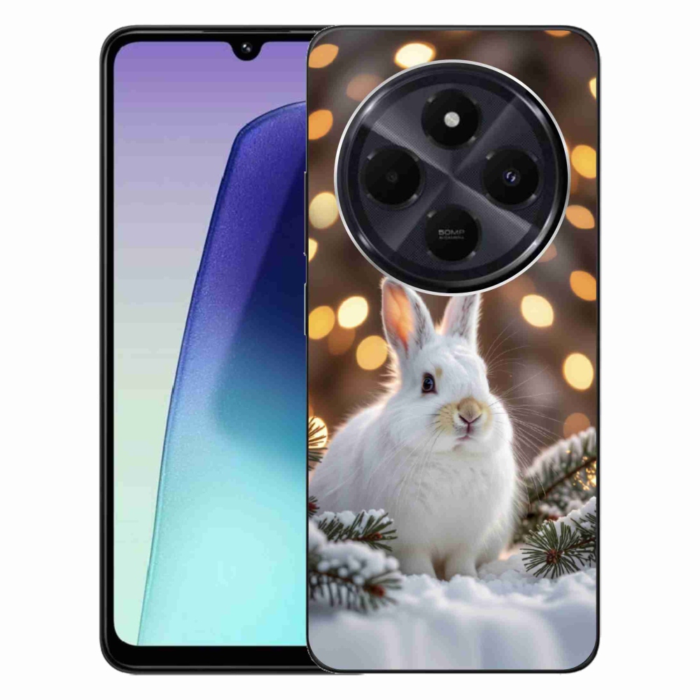 Gelový kryt mmCase na Xiaomi Redmi 14C/Poco C75 - bílý zajíc