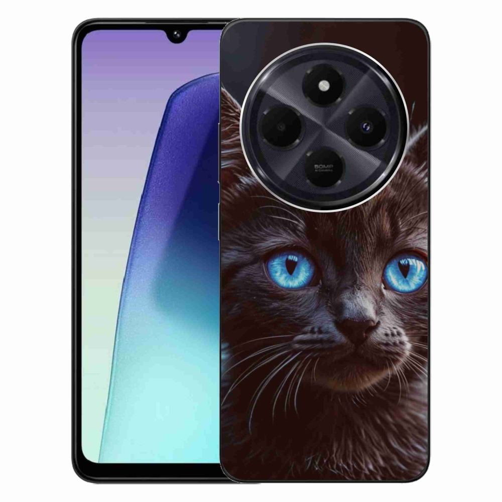 Gelový kryt mmCase na Xiaomi Redmi 14C/Poco C75 - černé kotě 2