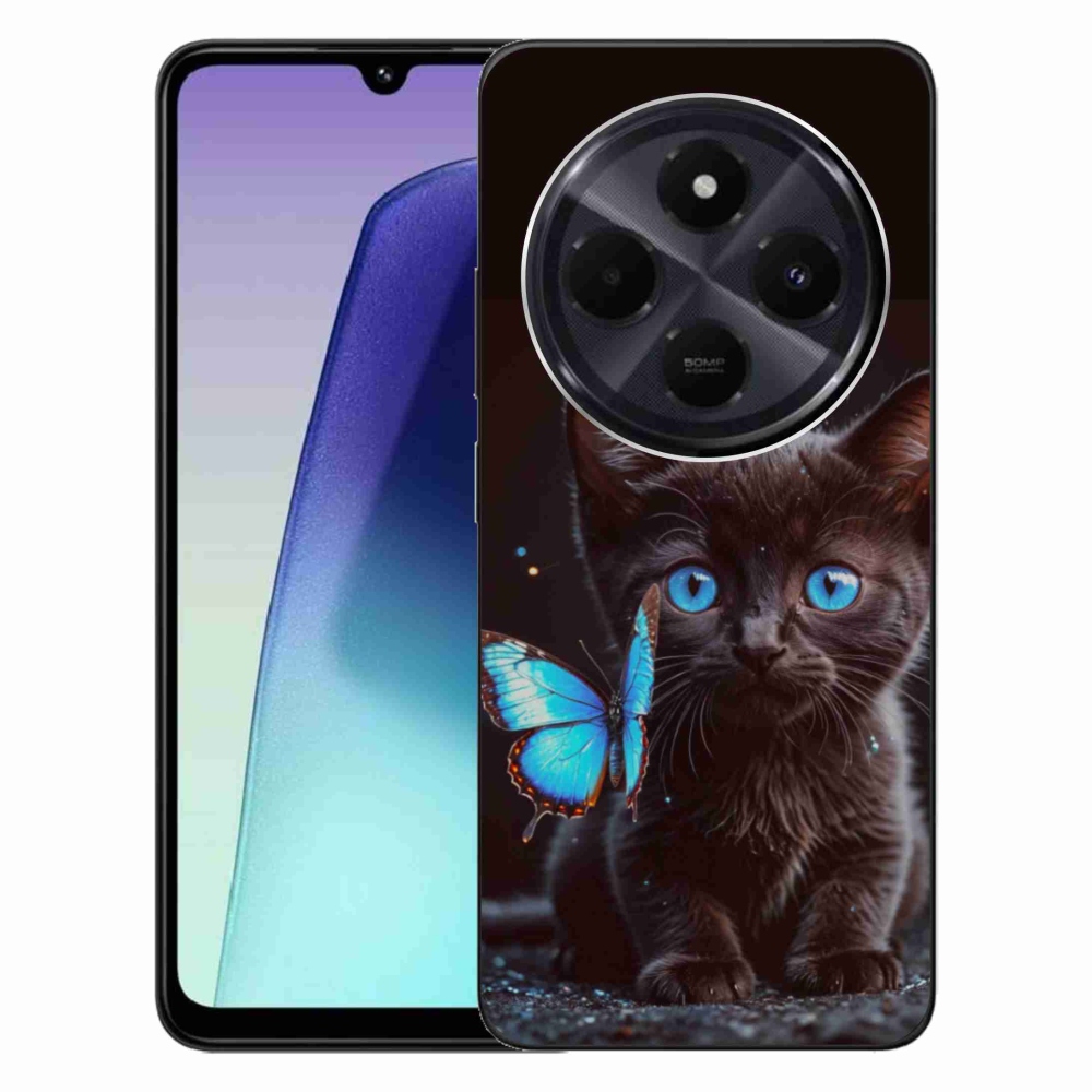 Gelový kryt mmCase na Xiaomi Redmi 14C/Poco C75 - černé kotě 3