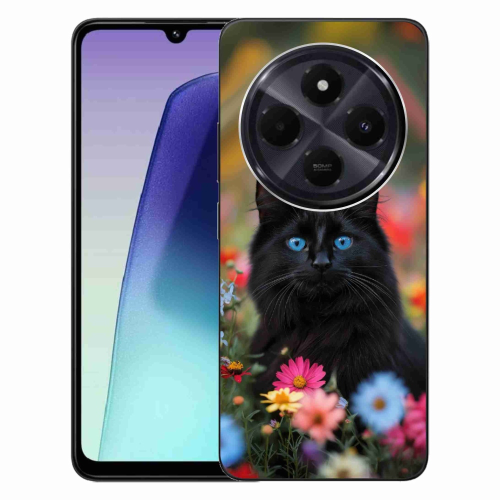 Gelový kryt mmCase na Xiaomi Redmi 14C/Poco C75 - černé kotě 4