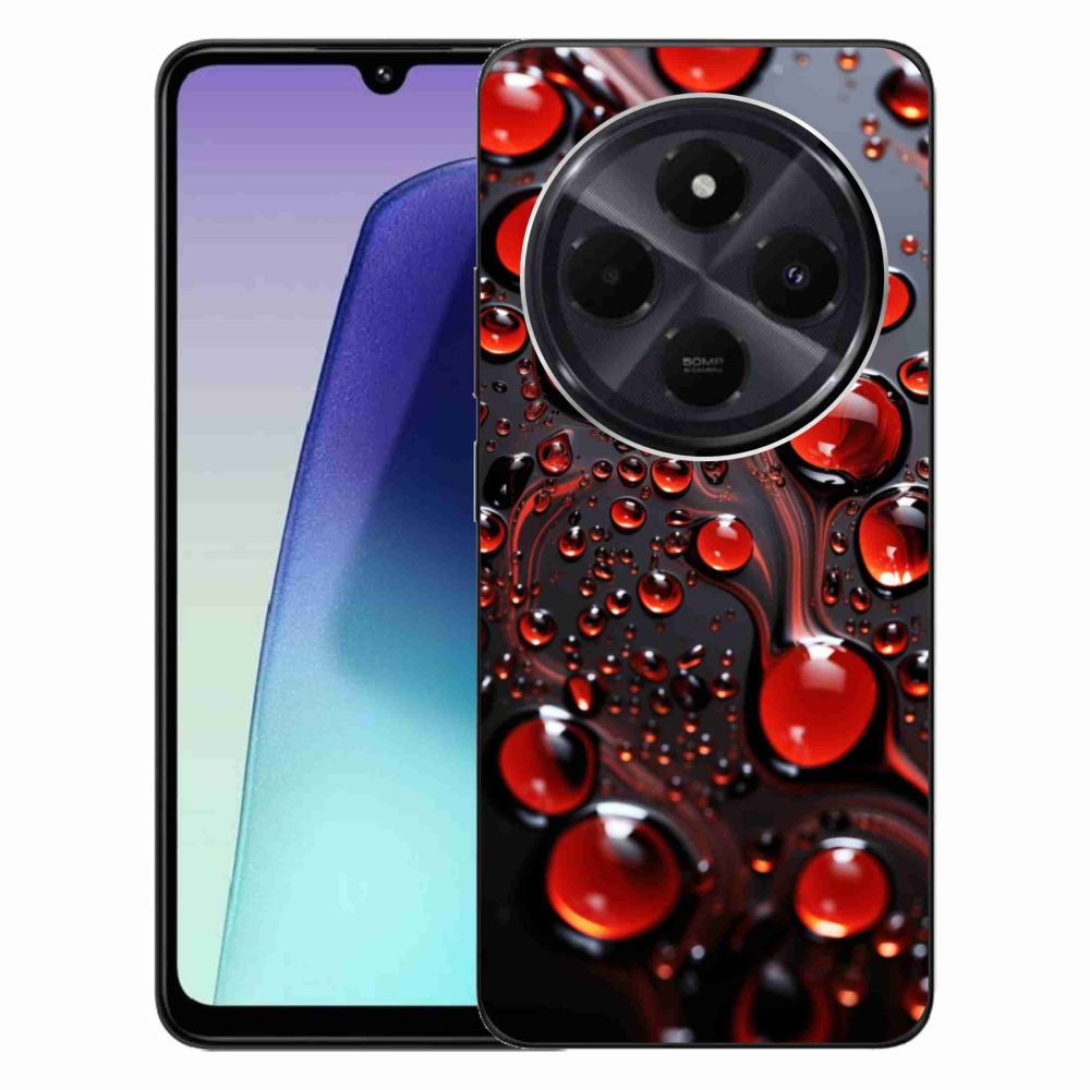 Gelový kryt mmCase na Xiaomi Redmi 14C/Poco C75 - červené kapky 2