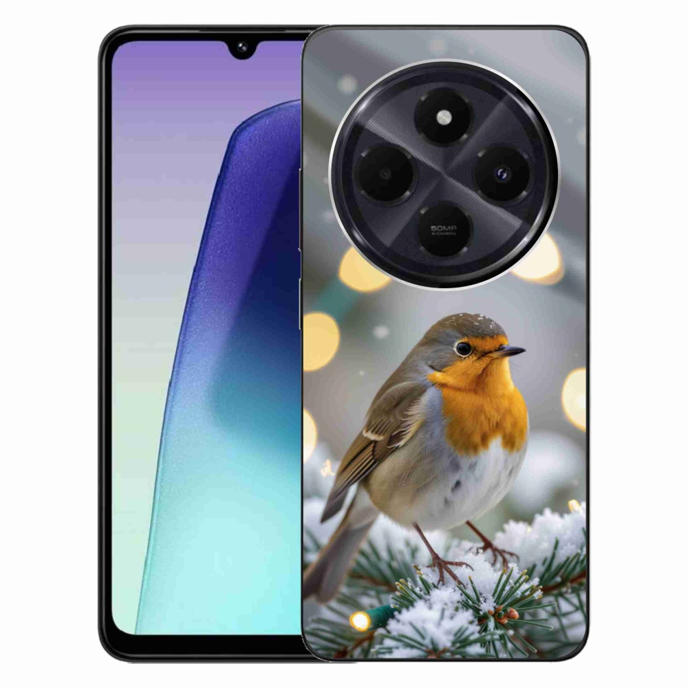 Gelový kryt mmCase na Xiaomi Redmi 14C/Poco C75 - červenka v zimě