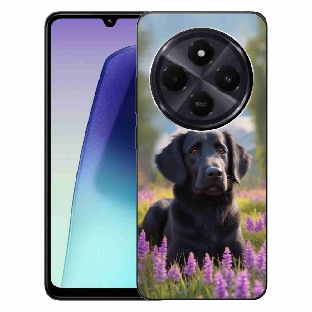Gelový kryt mmCase na Xiaomi Redmi 14C/Poco C75 - elegantní černý retrívr