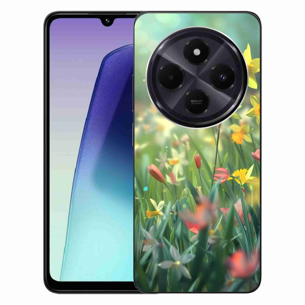 Gelový kryt mmCase na Xiaomi Redmi 14C/Poco C75 - jarní květy