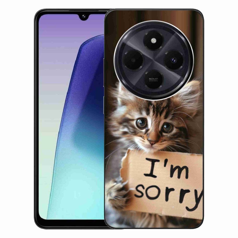 Gelový kryt mmCase na Xiaomi Redmi 14C/Poco C75 - kočíčí omluva