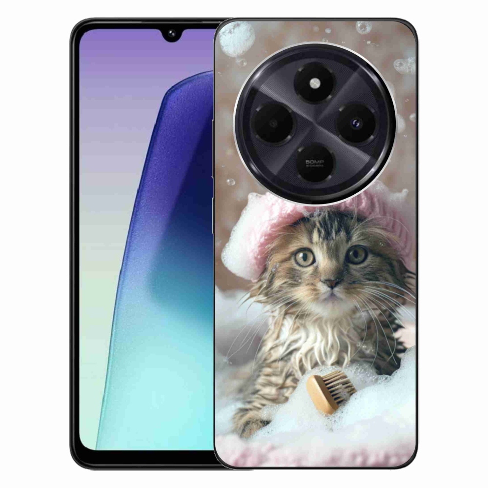 Gelový kryt mmCase na Xiaomi Redmi 14C/Poco C75 - kotě a koupel