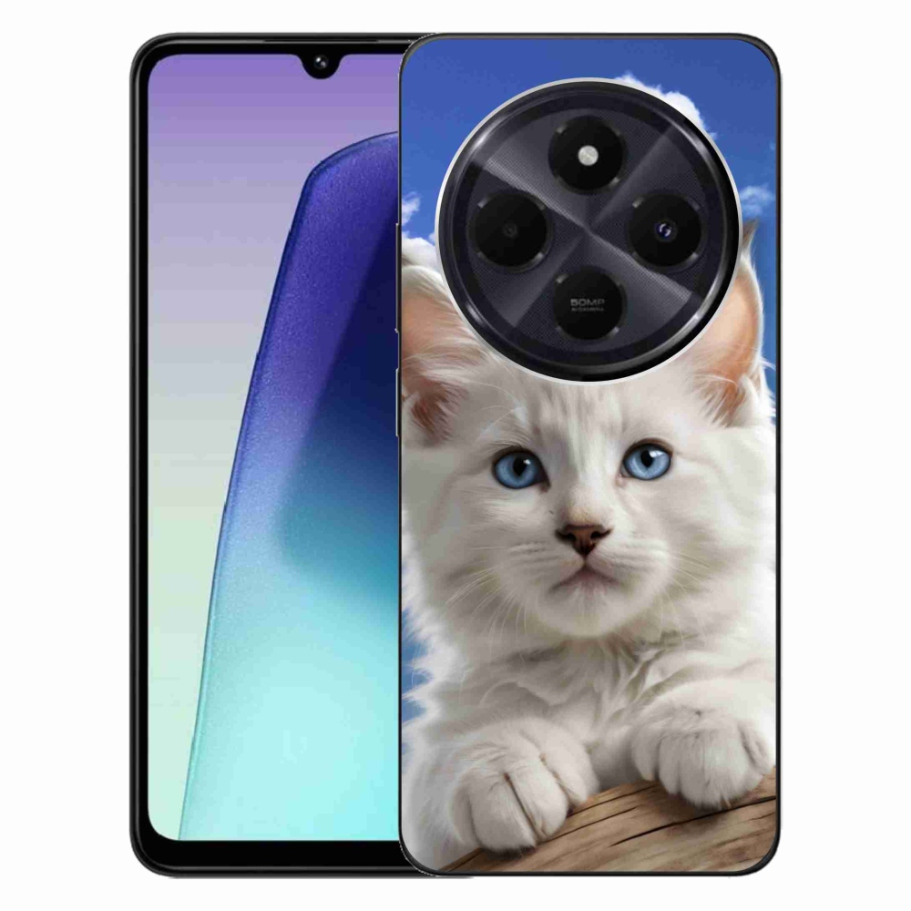 Gelový kryt mmCase na Xiaomi Redmi 14C/Poco C75 - kotě a oblaka