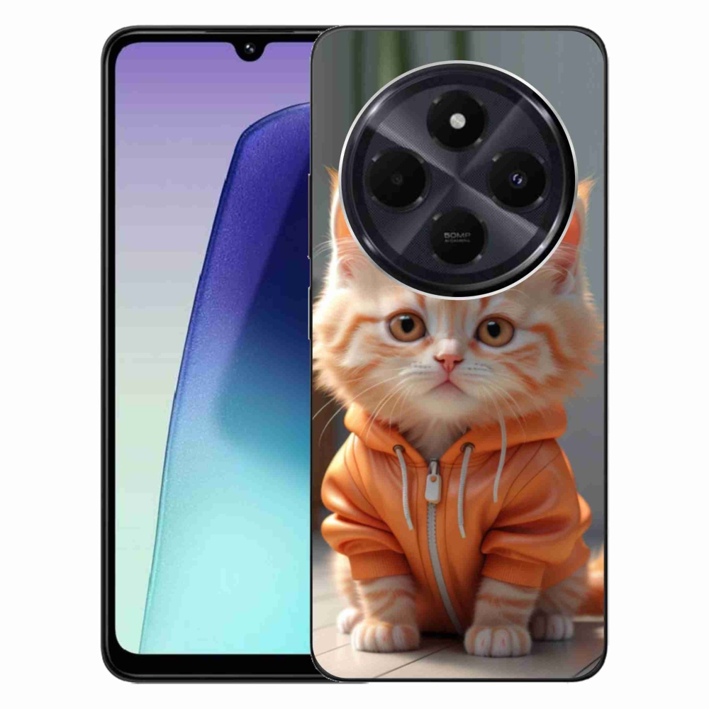 Gelový kryt mmCase na Xiaomi Redmi 14C/Poco C75 - kotě v mikině