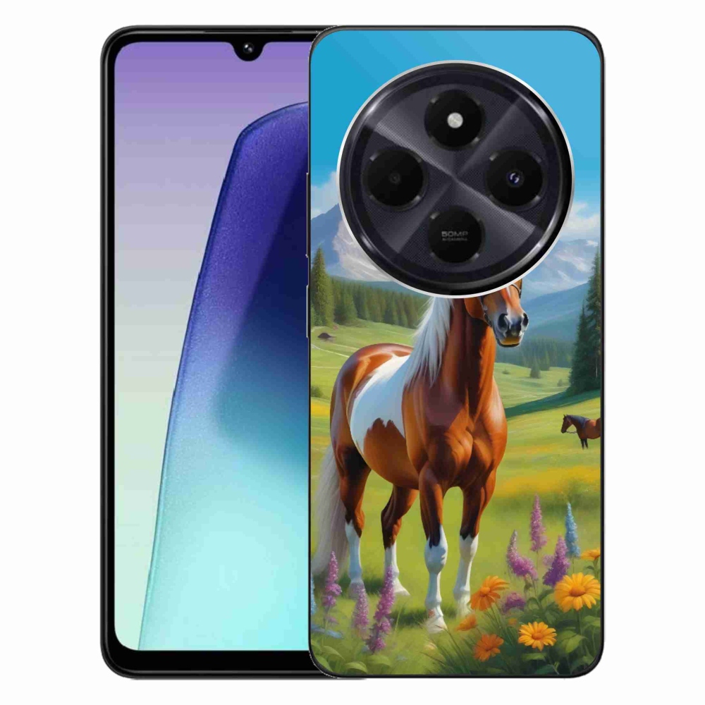 Gelový kryt mmCase na Xiaomi Redmi 14C/Poco C75 - kůň na louce