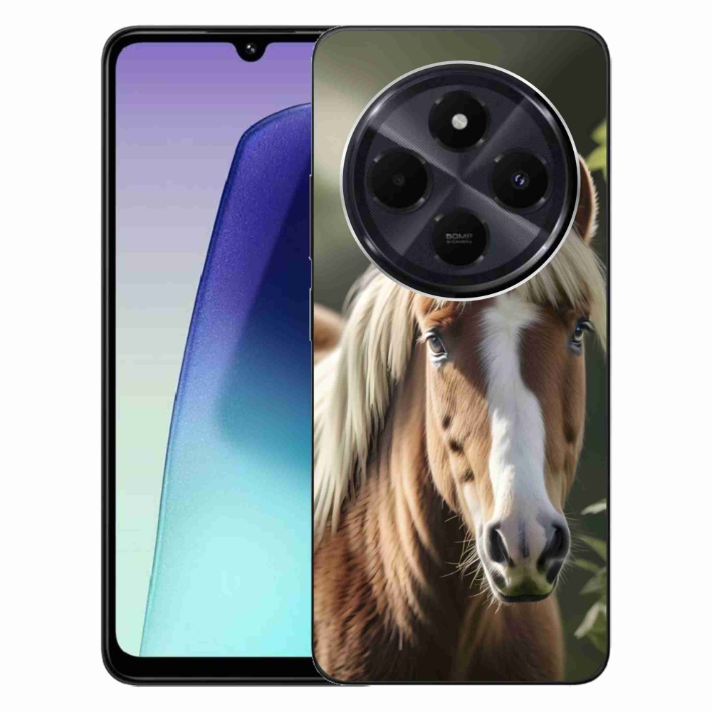 Gelový kryt mmCase na Xiaomi Redmi 14C/Poco C75 - kůň se světlou hřívou