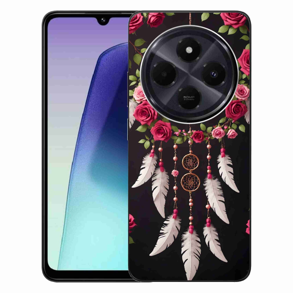 Gelový kryt mmCase na Xiaomi Redmi 14C/Poco C75 - lapač snů s růžemi