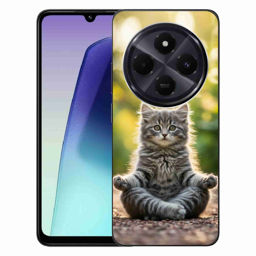 Gelový kryt mmCase na Xiaomi Redmi 14C/Poco C75 - meditující kotě