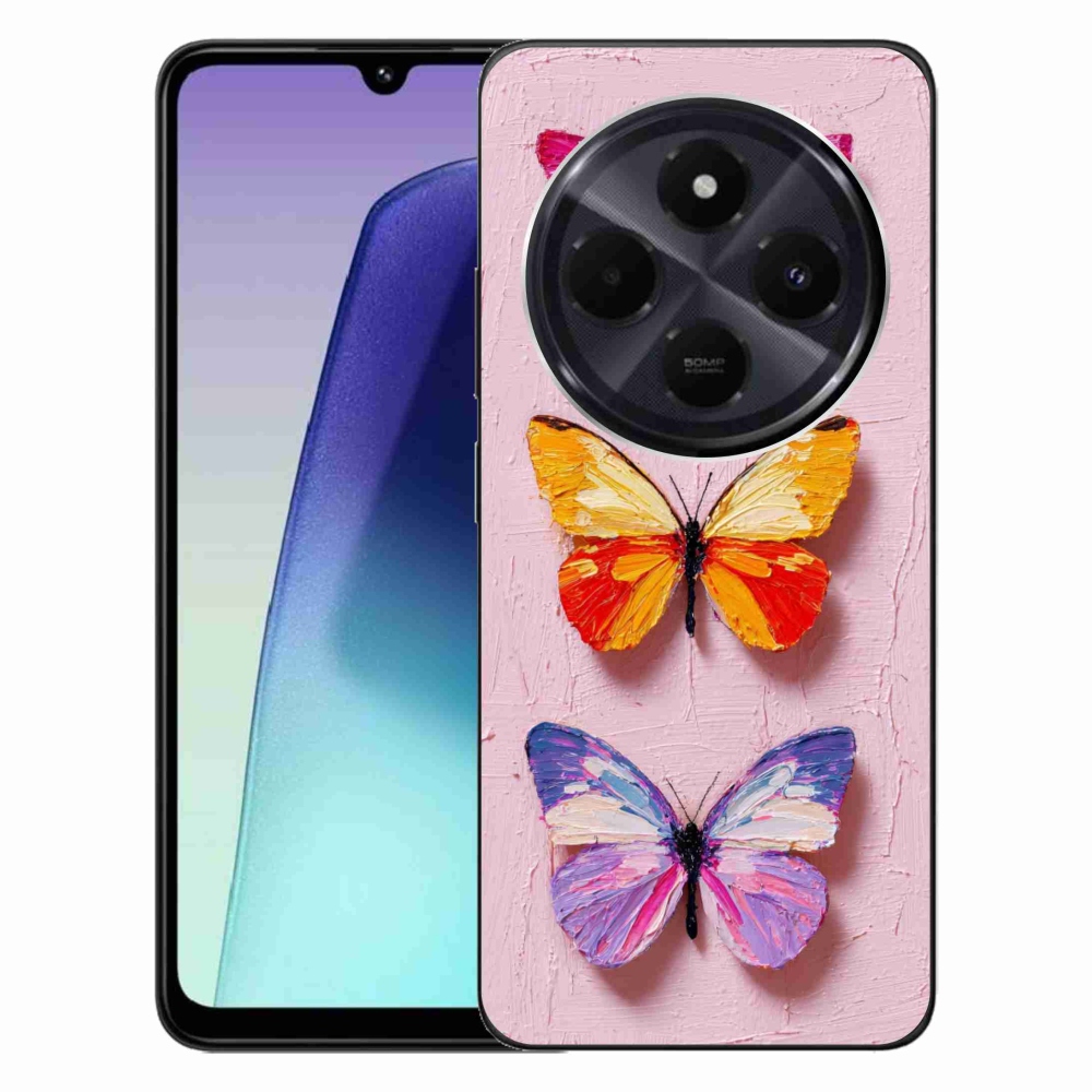 Gelový kryt mmCase na Xiaomi Redmi 14C/Poco C75 - motýlí trojice