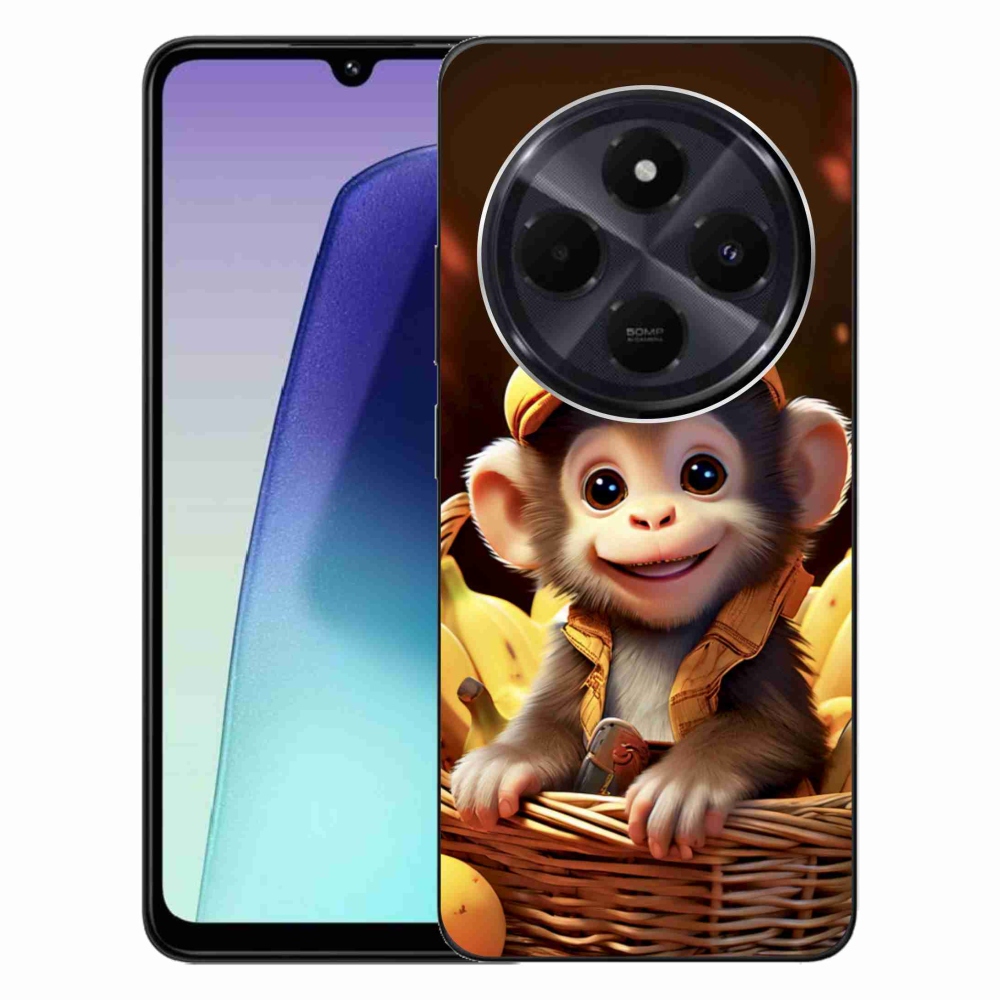 Gelový kryt mmCase na Xiaomi Redmi 14C/Poco C75 - opice v košíku