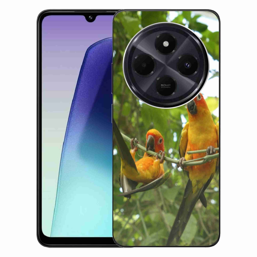 Gelový kryt mmCase na Xiaomi Redmi 14C/Poco C75 - papoušci aratingy