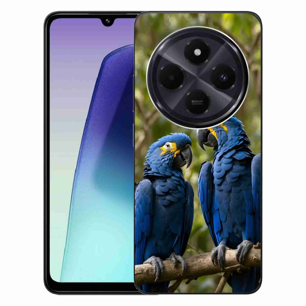Gelový kryt mmCase na Xiaomi Redmi 14C/Poco C75 - papouščí duo