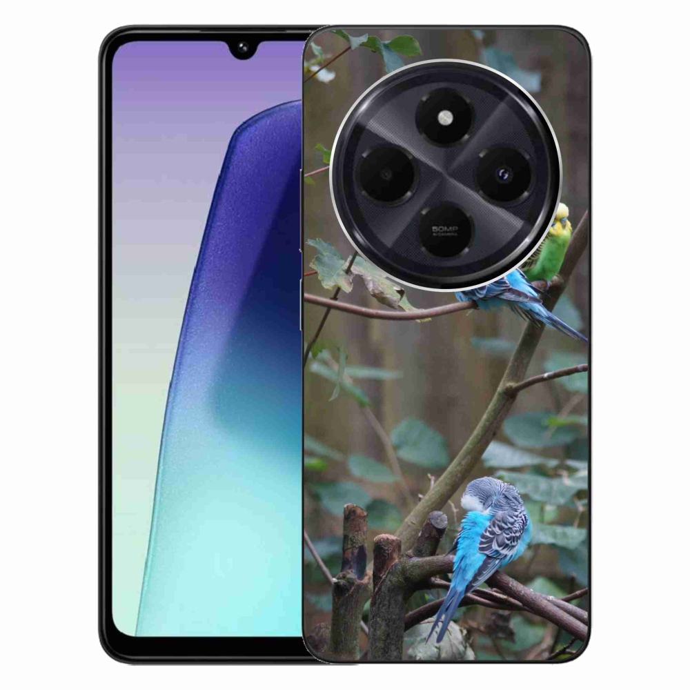 Gelový kryt mmCase na Xiaomi Redmi 14C/Poco C75 - papoušci na větvi