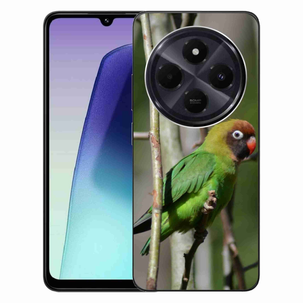 Gelový kryt mmCase na Xiaomi Redmi 14C/Poco C75 - papoušek agapornis