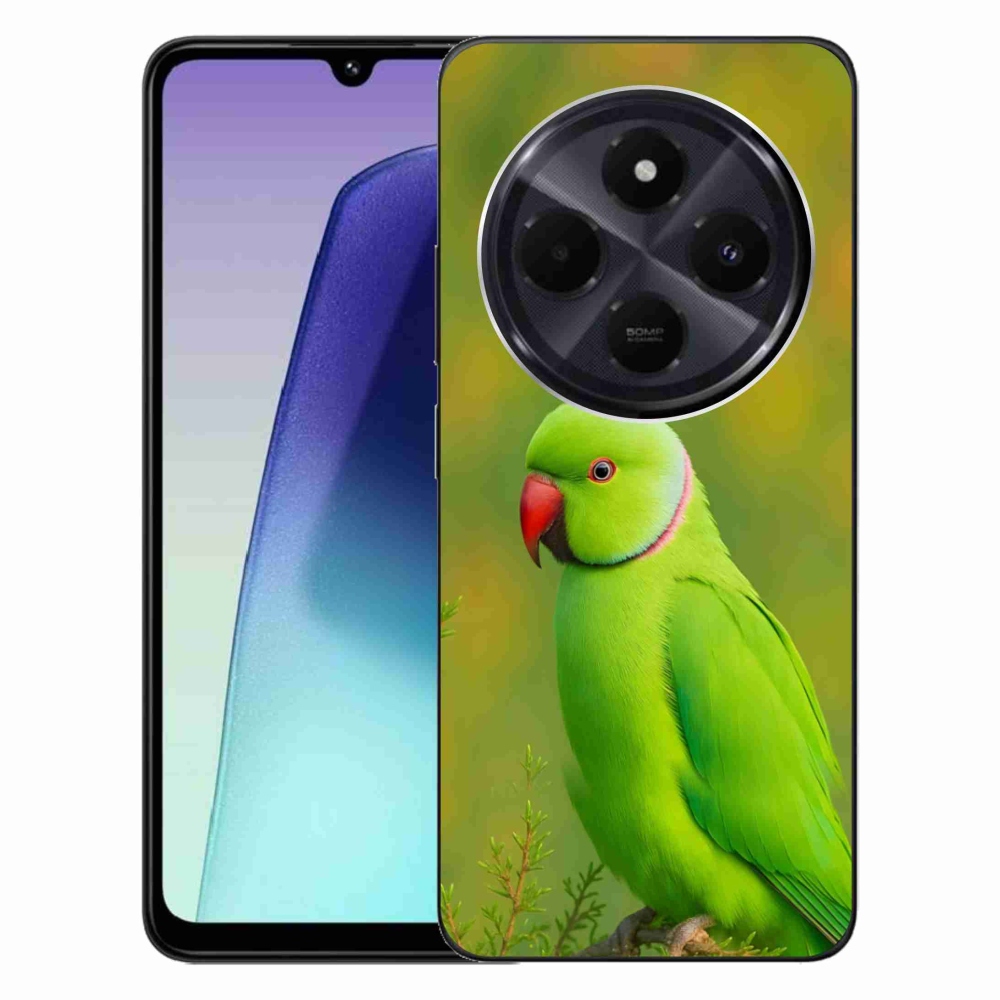 Gelový kryt mmCase na Xiaomi Redmi 14C/Poco C75 - papoušek alexandr 2