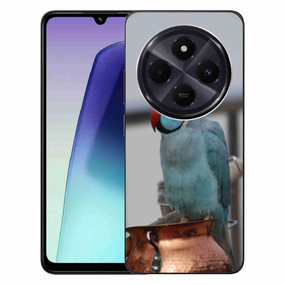 Gelový kryt mmCase na Xiaomi Redmi 14C/Poco C75 - papoušek alexandr modrý