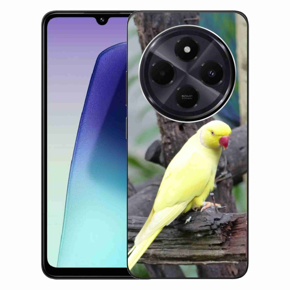 Gelový kryt mmCase na Xiaomi Redmi 14C/Poco C75 - papoušek alexandr žlutý