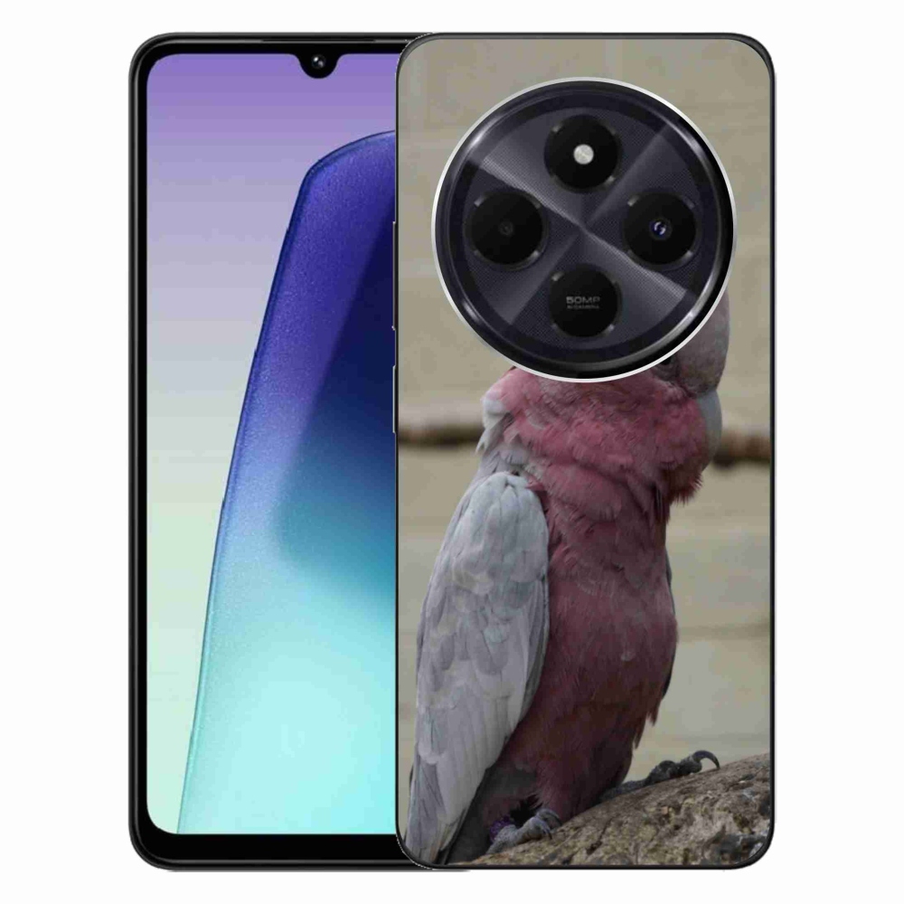 Gelový kryt mmCase na Xiaomi Redmi 14C/Poco C75 - papoušek kakadu růžový