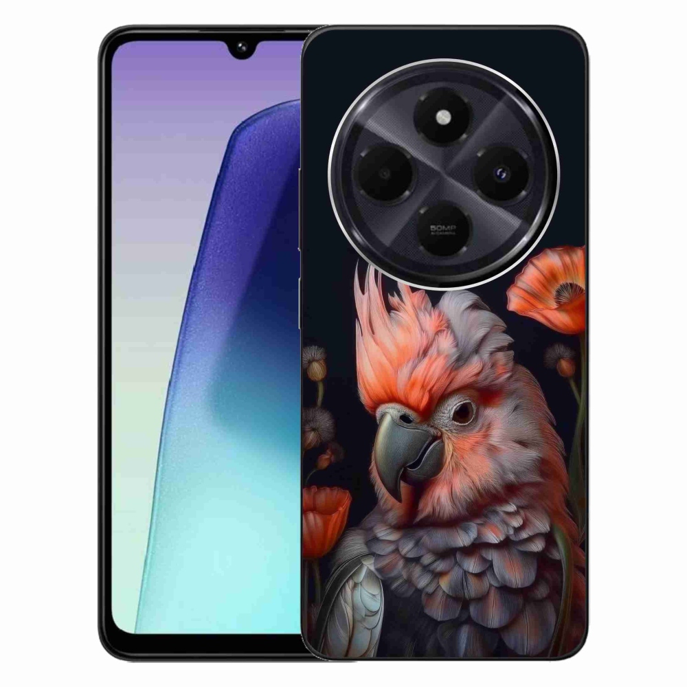 Gelový kryt mmCase na Xiaomi Redmi 14C/Poco C75 - papoušek kakadu v barvách