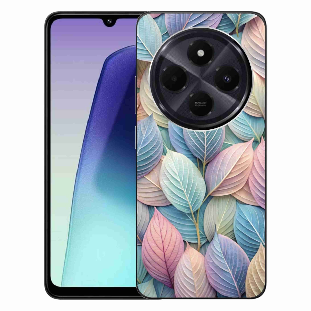 Gelový kryt mmCase na Xiaomi Redmi 14C/Poco C75 - pastelové listy