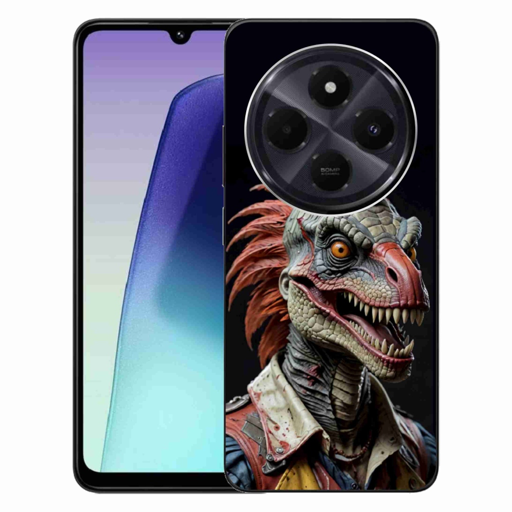 Gelový kryt mmCase na Xiaomi Redmi 14C/Poco C75 - punk dinosaurus