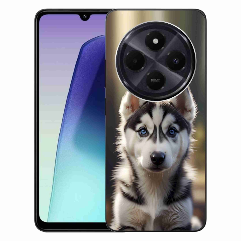 Gelový kryt mmCase na Xiaomi Redmi 14C/Poco C75 - roztomilý sibiřský husky