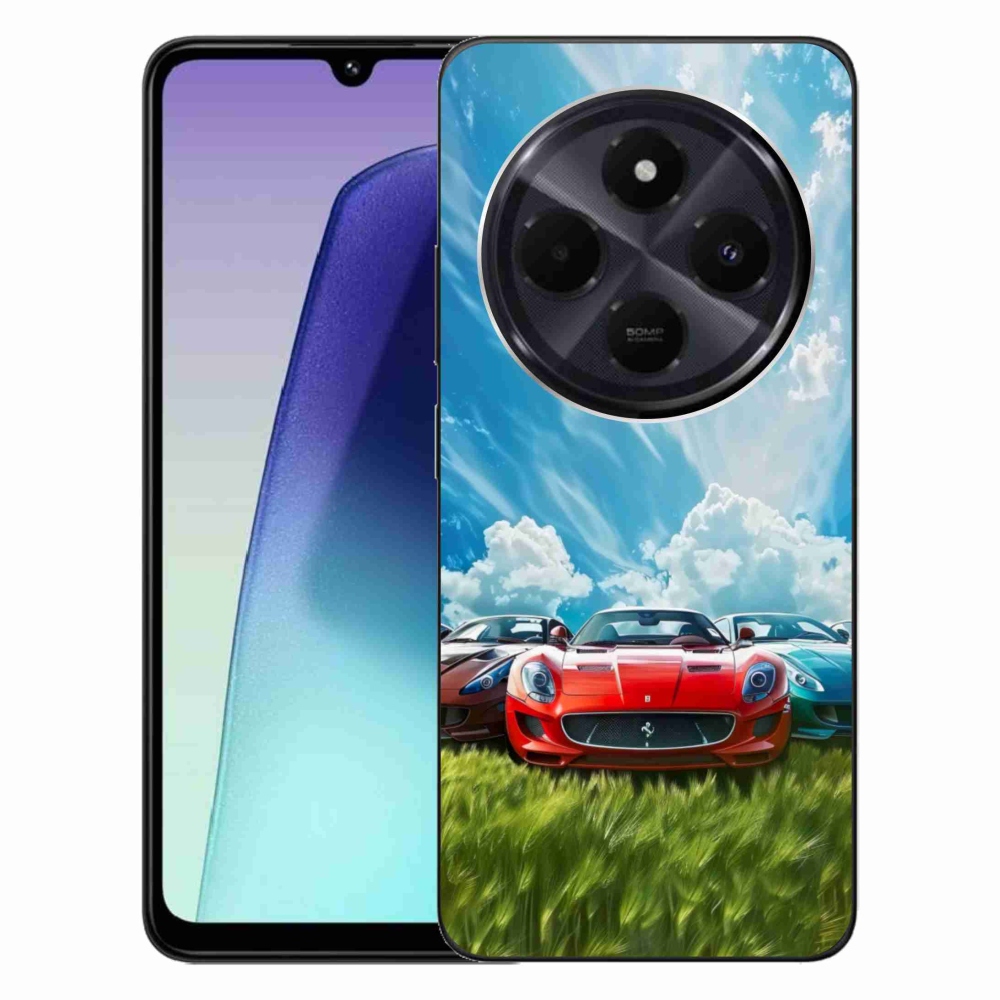 Gelový kryt mmCase na Xiaomi Redmi 14C/Poco C75 - sportovní vozy