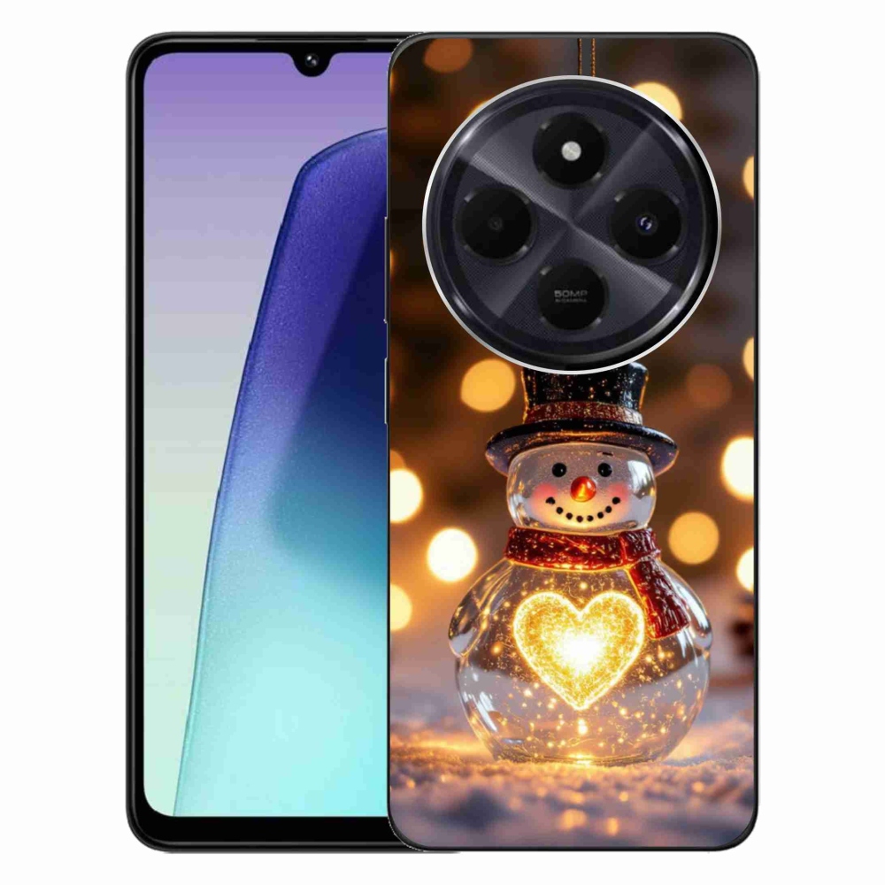 Gelový kryt mmCase na Xiaomi Redmi 14C/Poco C75 - svítící vánoční sněhulák