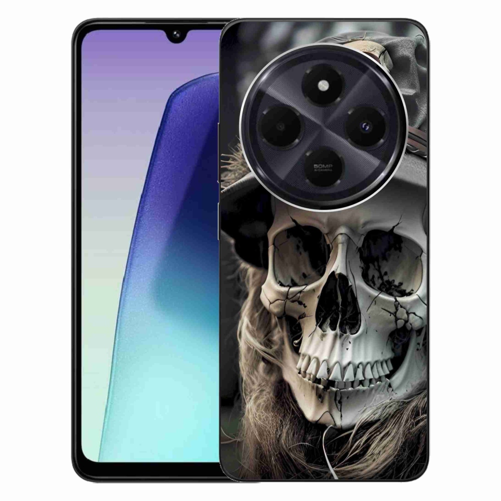 Gelový kryt mmCase na Xiaomi Redmi 14C/Poco C75 - temná lebka