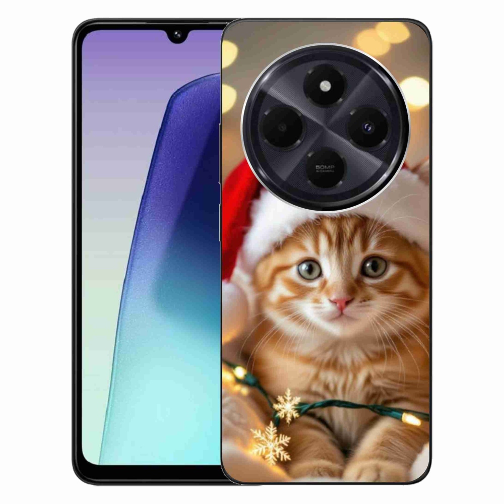 Gelový kryt mmCase na Xiaomi Redmi 14C/Poco C75 - vánoční kotě