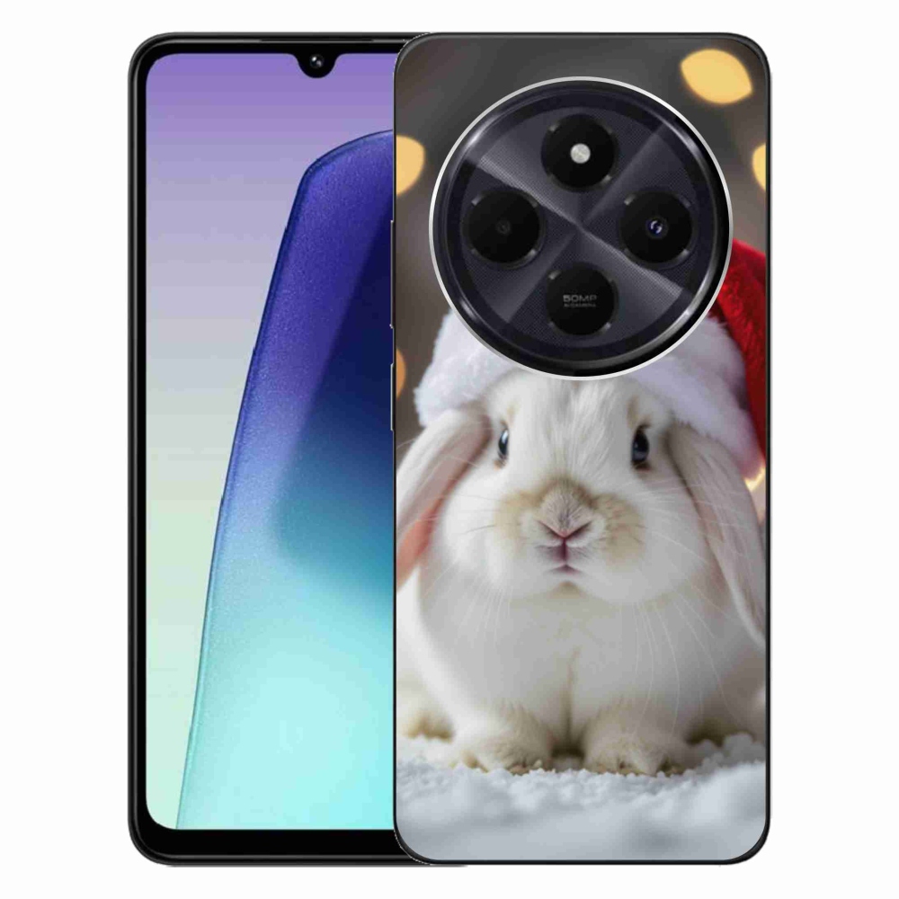 Gelový kryt mmCase na Xiaomi Redmi 14C/Poco C75 - vánoční králík