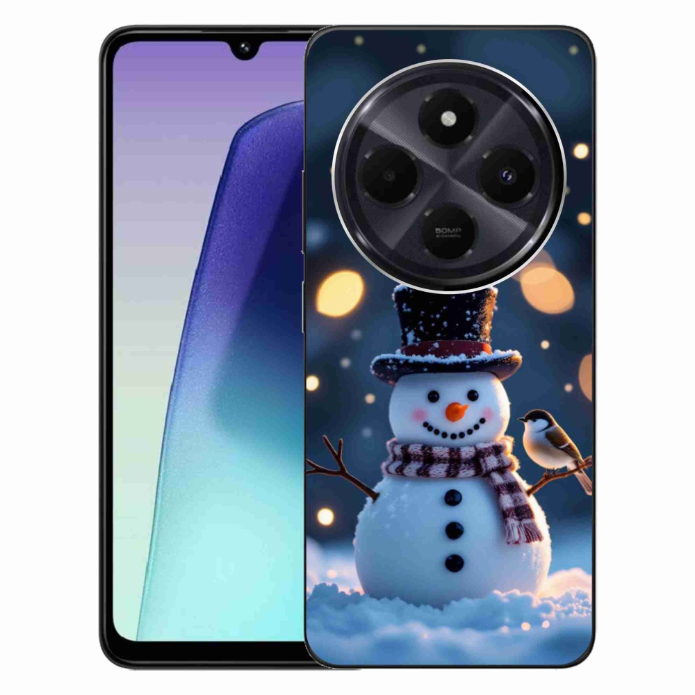 Gelový kryt mmCase na Xiaomi Redmi 14C/Poco C75 - vánoční sněhulák