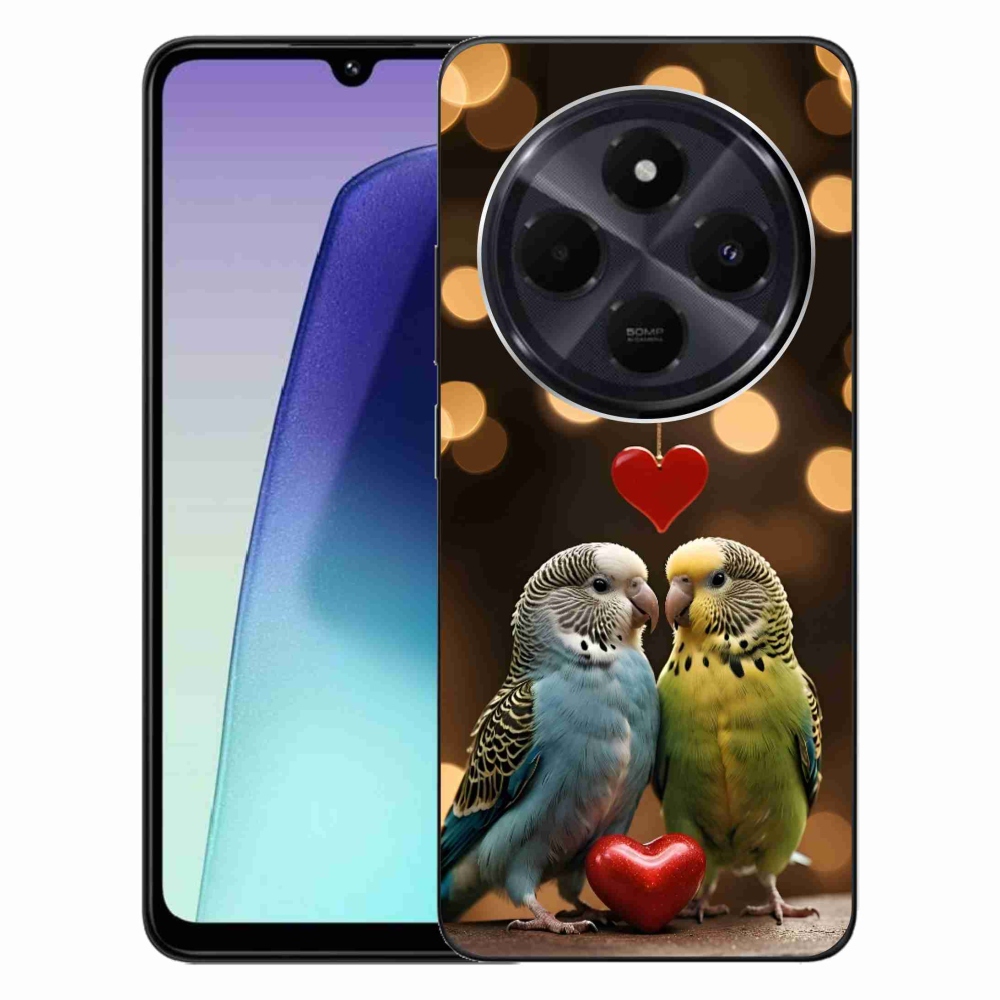 Gelový kryt mmCase na Xiaomi Redmi 14C/Poco C75 - zamilovaní papoušci