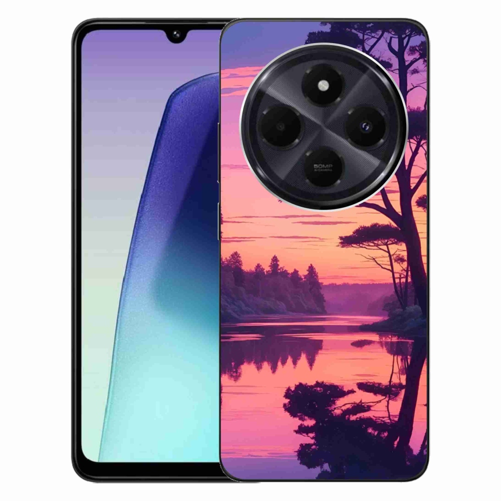 Gelový kryt mmCase na Xiaomi Redmi 14C/Poco C75 - západ slunce nad jezerem