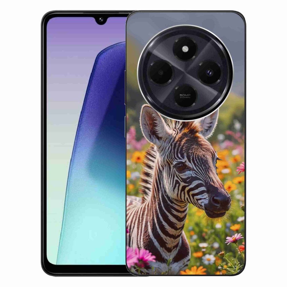 Gelový kryt mmCase na Xiaomi Redmi 14C/Poco C75 - zebra na louce