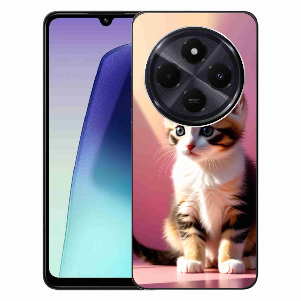 Gelový kryt mmCase na Xiaomi Redmi 14C/Poco C75 - zvědavé kotě 2