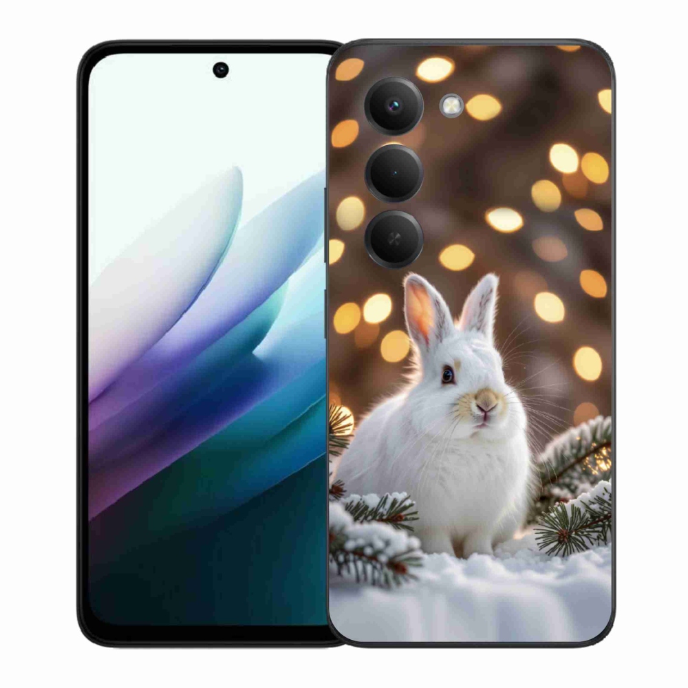 Gelový kryt mmCase na Xiaomi Redmi 15 4G/5G 171 mm - bílý zajíc