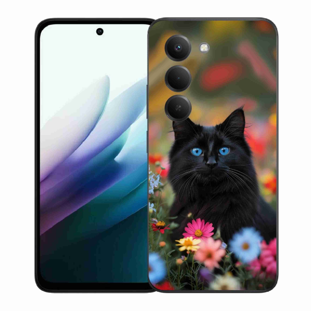 Gelový kryt mmCase na Xiaomi Redmi 15 4G/5G 171 mm - černé kotě 4